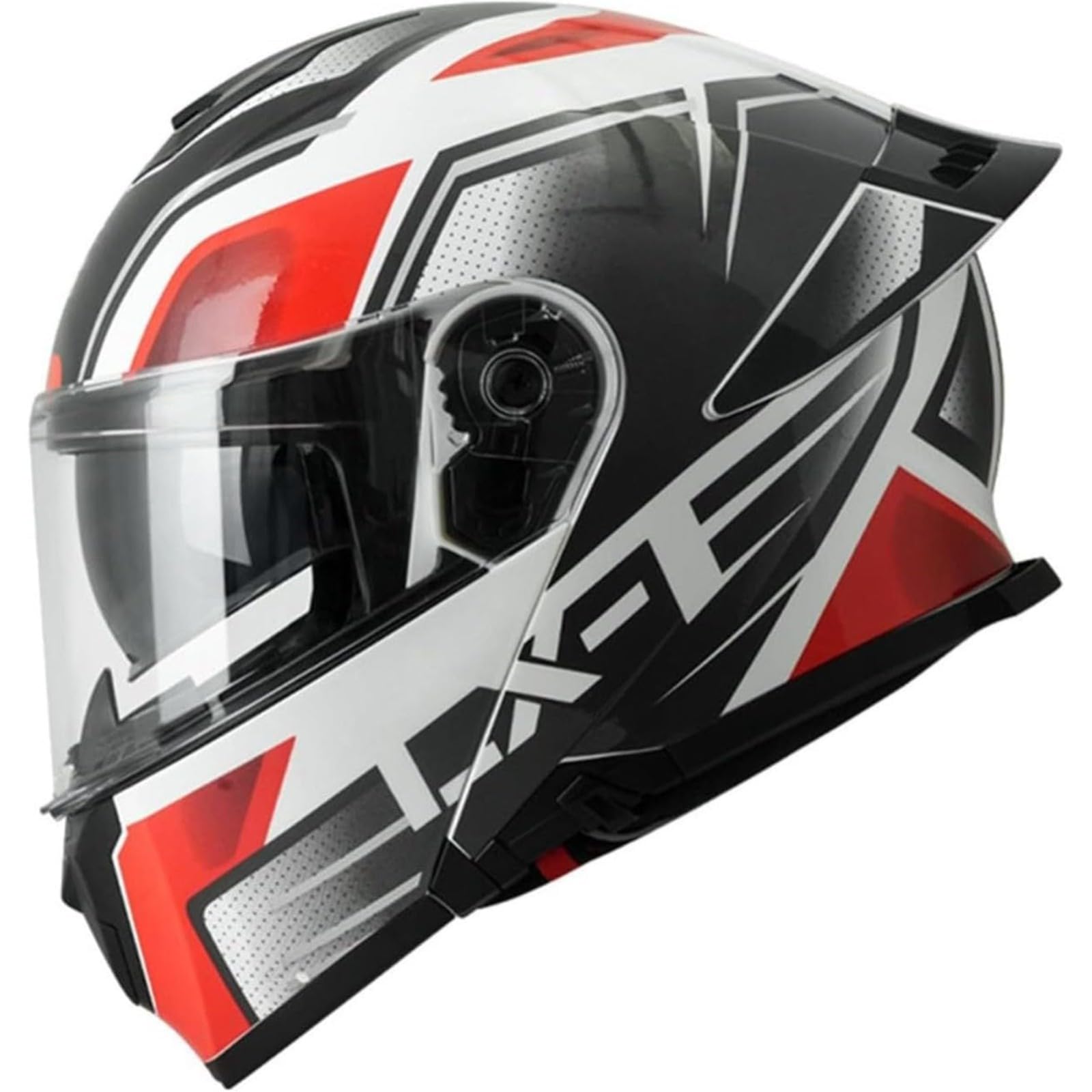 YQWDWD Motorradhelm Klapphelm, ECE-Zertifizierter Integralhelm Modularer Motorradhelm Mit Doppelvisier, Rollerhelm Sturzhelm Für Damen Herren H,2XL=63~64CM von YQWDWD