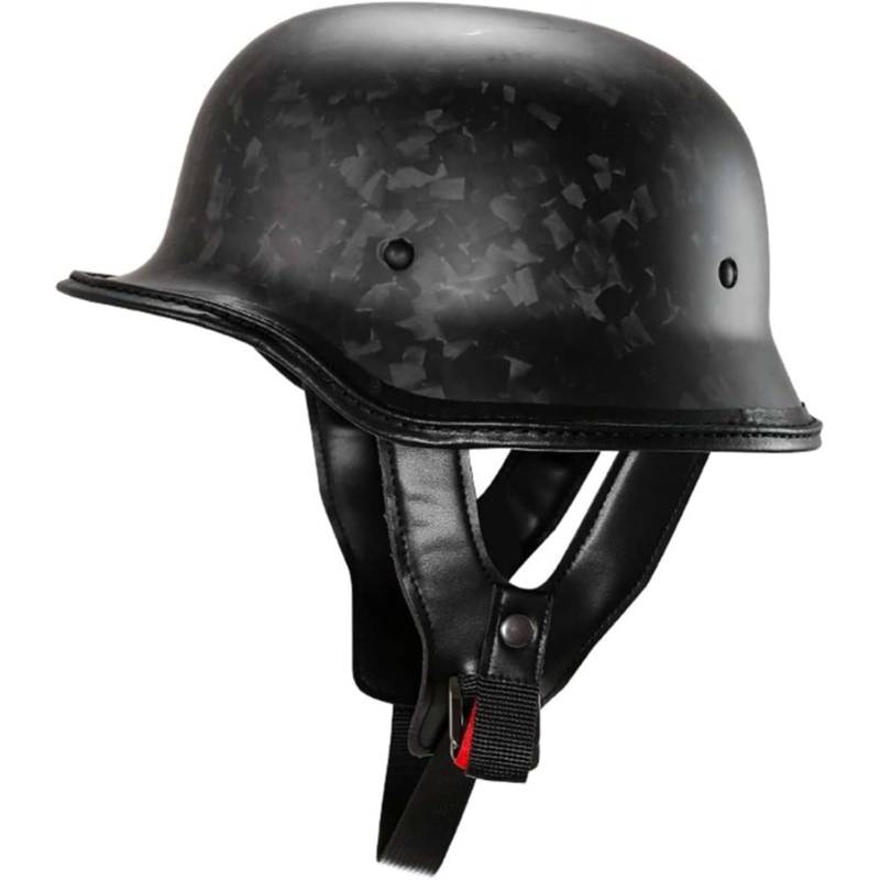 YQWDWD Motorradhelm Retro Motorrad Halbhelme, 3/4 Halbschalenhelm Mit Schnellverschlussschnalle Motorrad Halbhelm Brain-Cap Helm Für Scooter Cruiser A,XXL=63~64CM von YQWDWD