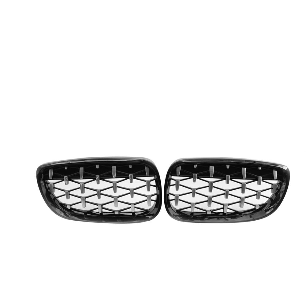 Auto Front Grill 2 Stück Frontstoßstangengitter glänzend schwarz Nierengrill für E92 E93 51137157277 51137157278 Diamond Nierengrill Ersatz Auto Front Nieren Kühlergrill von YQZGRD