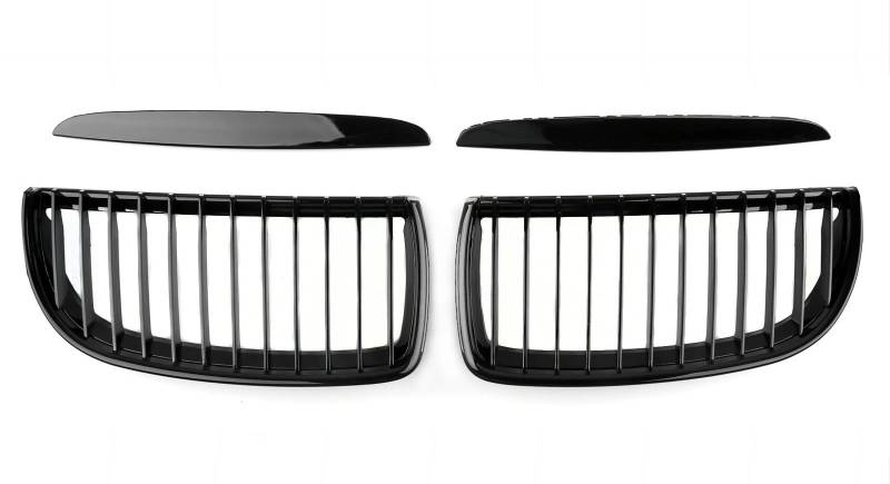 Auto Front Grill Glänzend Schwarze Auto-Frontgrills für E90 E91 für Tuning für 3er-Serie 2005 2006 2007 2008 2009 2010 2011 2012 Auto Front Nieren Kühlergrill von YQZGRD