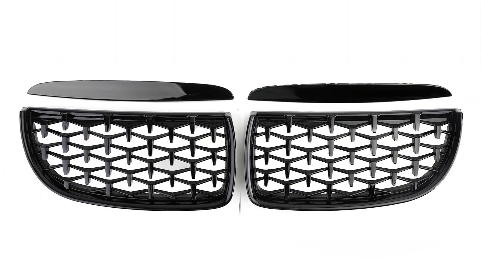 Auto Front Grill Glänzend Schwarze Auto-Frontgrills für E90 E91 für Tuning für 3er-Serie 2005 2006 2007 2008 2009 2010 2011 2012 Auto Front Nieren Kühlergrill von YQZGRD