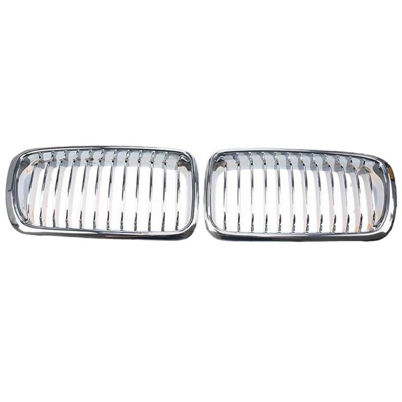 Auto Front Nieren Kühlergrill 1 Paar Chrom-Frontnierengrill für 7er-Serie E38 730IL/735I/725Tds/728I/750I Limousine 1994 1995 1996 1997 1998 1999 2000 2001. Frontgrill-Refit von YQZGRD