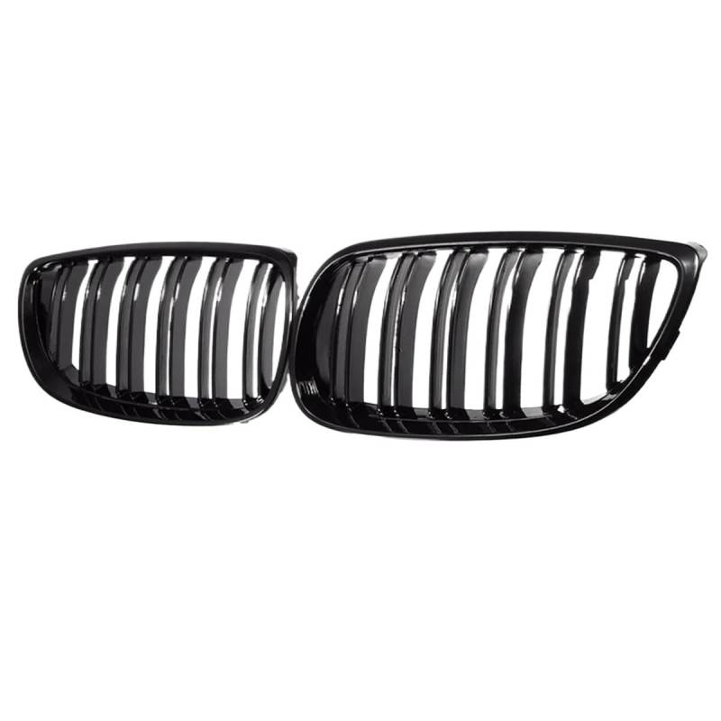 Auto Front Nieren Kühlergrill 1 Paar Frontstoßstange Nierengrill für E92 E93 M3 2006 2007 2008 2009 glänzend schwarz Auto Dual Line Sport Grille von YQZGRD