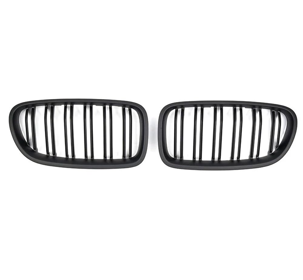 Auto Front Nieren Kühlergrill 2 Stück Auto-Stil glänzend schwarz vorne Nieren-Doppellamellengrill für 5er F10 F11 F18 2010–2017 Dual Line von YQZGRD