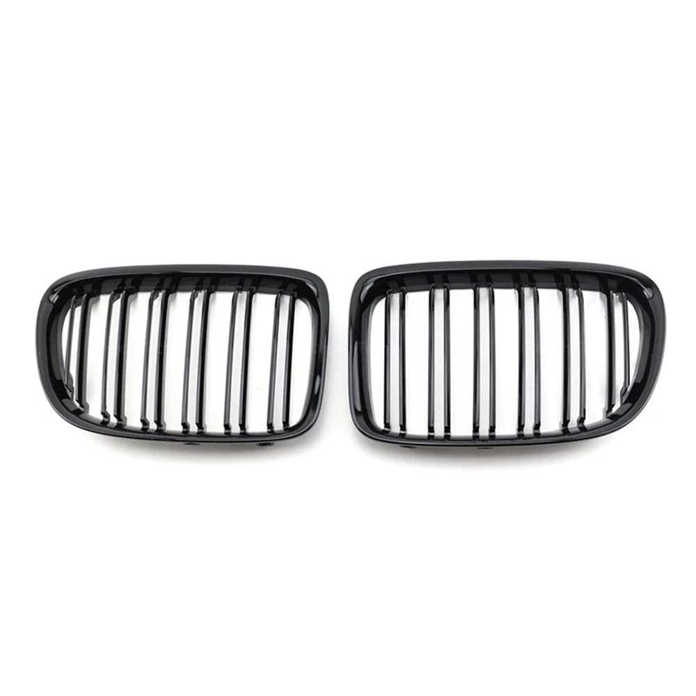 Auto Front Nieren Kühlergrill 2 Stücke Auto Stil Glanz Schwarz Front Niere Doppel Lamellen Grill Grille Für X1 E84 2010-2015 Auto zubehör von YQZGRD