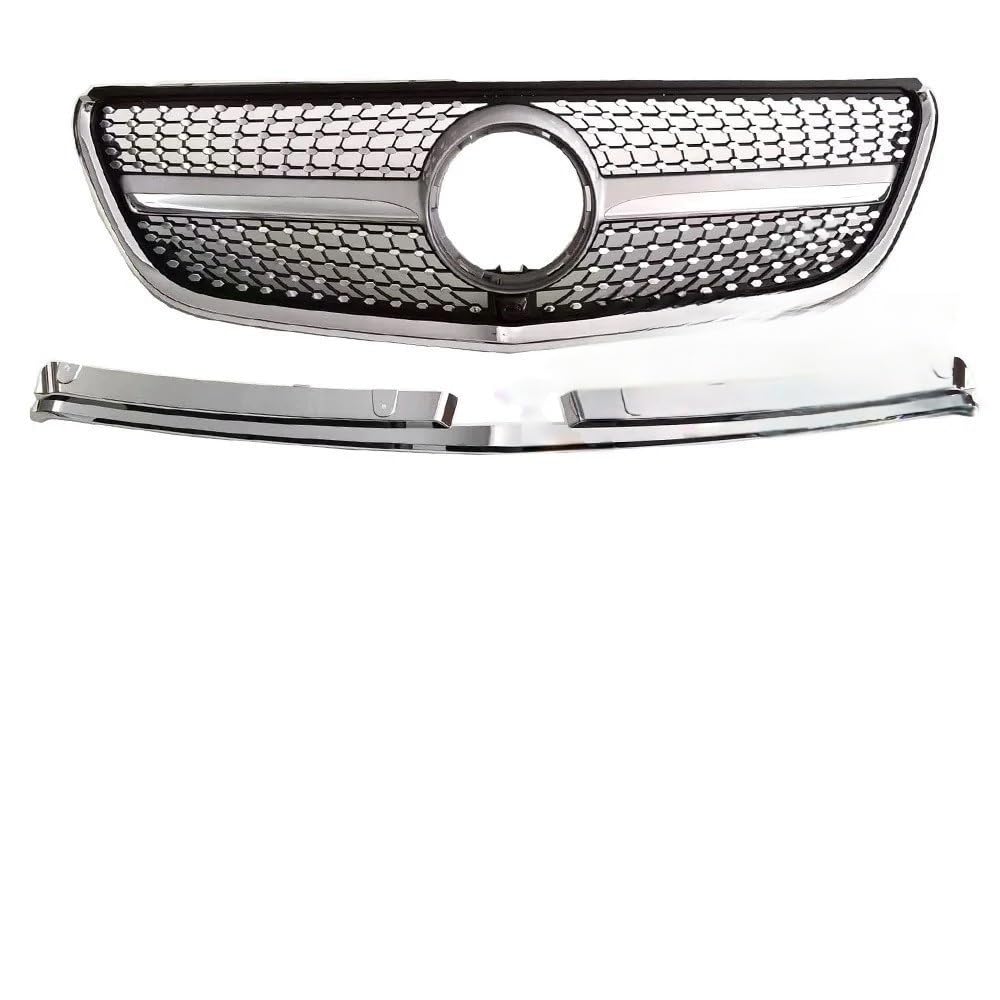 Auto Front Nieren Kühlergrill 2015+ Passend für W447 Diamantgrill für V/Vito-Klasse W447 Diamantgrill für V260 V220 Diamant-Frontstoßstange vorne Mesh-Grill von YQZGRD