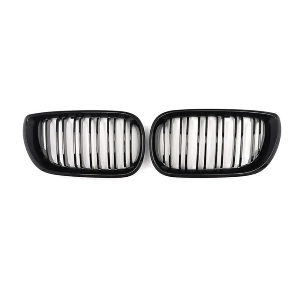 Auto Front Nieren Kühlergrill 2PCS Auto Front Niere Grill Doppel Lamellen Haube Grille Für 3 E46 4 Tür Limousine 2001-2005 / Touring 2001 2006 von YQZGRD