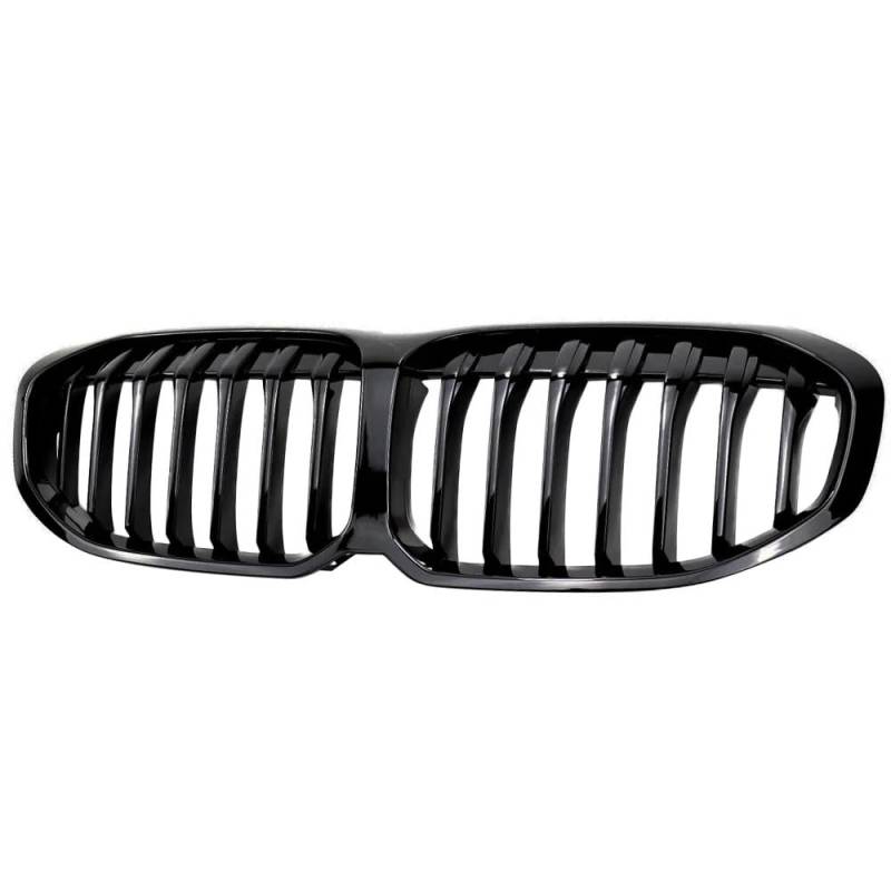 Auto Front Nieren Kühlergrill 2PCS Auto Front Stoßstange Grille Nieren Gitter Für 1 Serie F40 2020-IN Einzelne Lamelle Linie Glanz Schwarz Auto Styling von YQZGRD