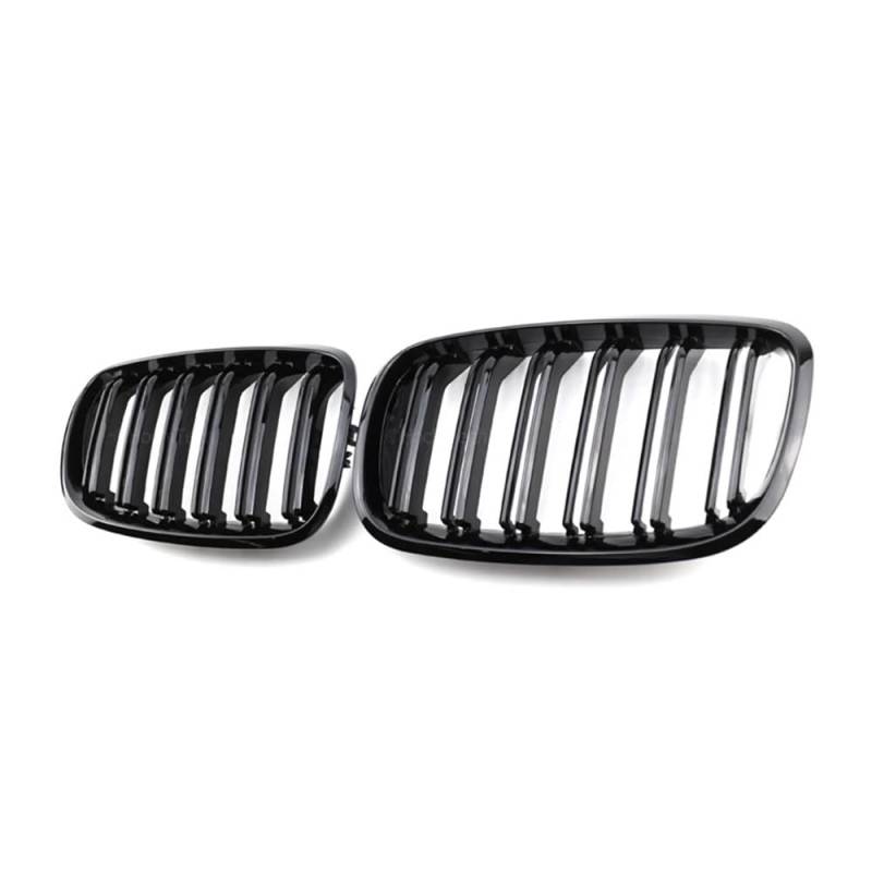 Auto Front Nieren Kühlergrill 2Pcs Auto Stil Glanz Schwarz Front Niere Doppel Lamellen Grill Grille Für X5 E70 2007-2013 X6 e71 E72 2008-2014 Auto Zubehör von YQZGRD