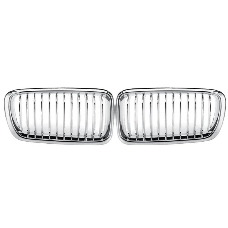 Auto Front Nieren Kühlergrill 4-türige Frontstoßstange Nierengitter Grill Haube Mesh Single für 7er E38 730IL 735I 725Tds 728I 750I Limousine 1996–2001 von YQZGRD