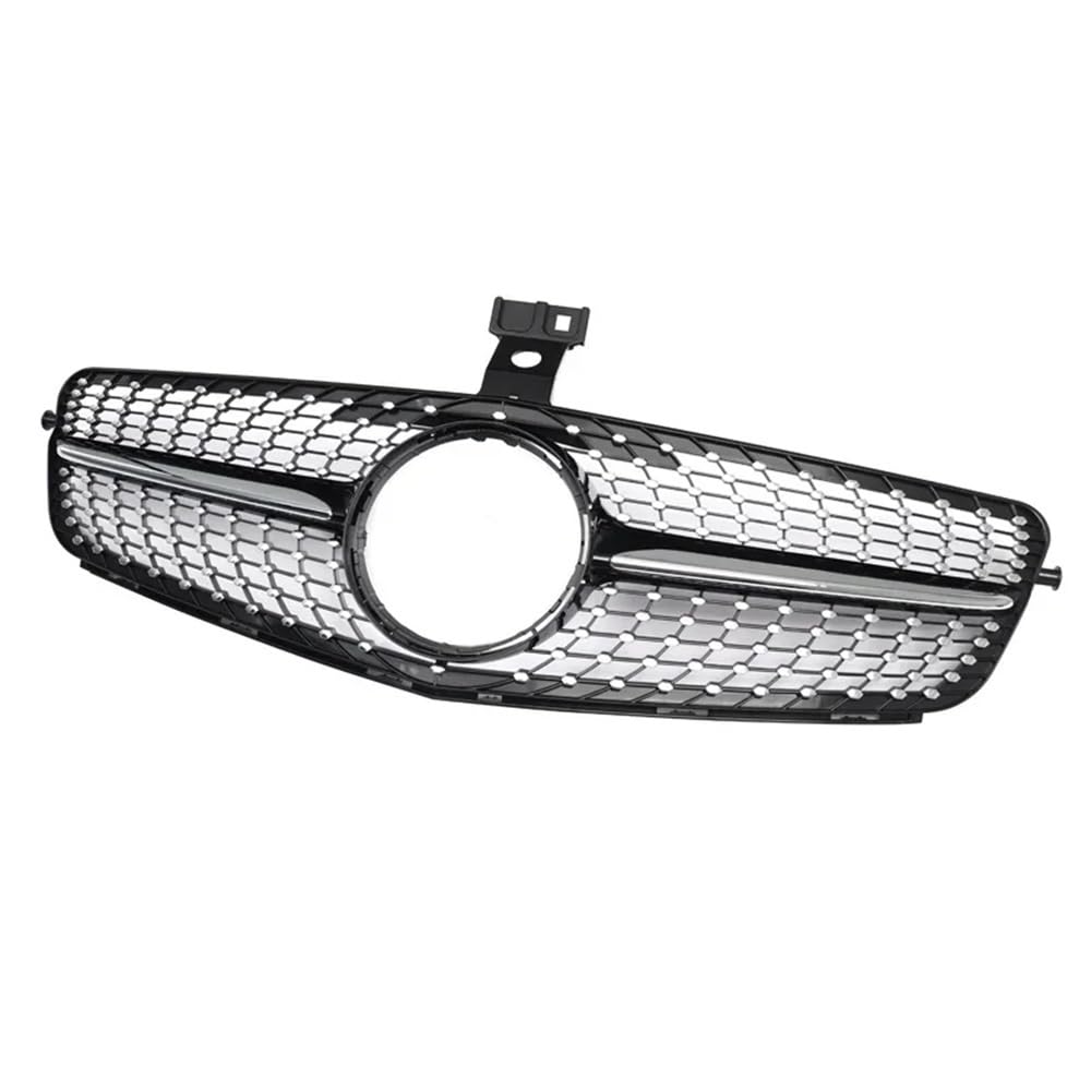 Auto Front Nieren Kühlergrill AMG Diamond Grille für W204 C-Klasse Limousine Kombi Coupe 2007–2013, schwarzer vorderer Kühlergrill, Autozubehör von YQZGRD