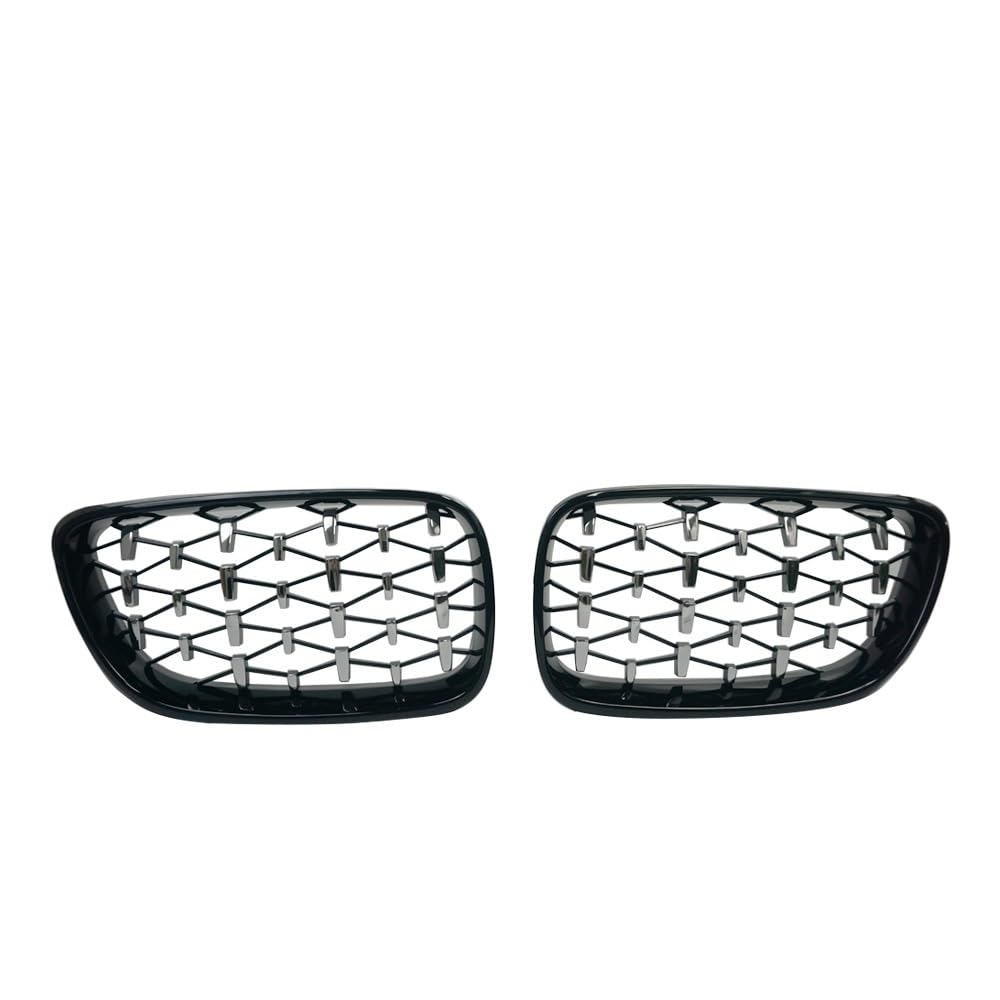 Auto Front Nieren Kühlergrill Auto Front Niere Diamant Grille Silber Gitter Zubehör Für 2 Serie F22 F23 F87 M2 2014-2019 von YQZGRD