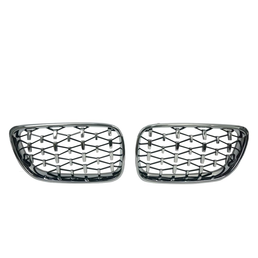 Auto Front Nieren Kühlergrill Auto Front Niere Diamant Grille Silber Gitter Zubehör Für 2 Serie F22 F23 F87 M2 2014-2019 von YQZGRD