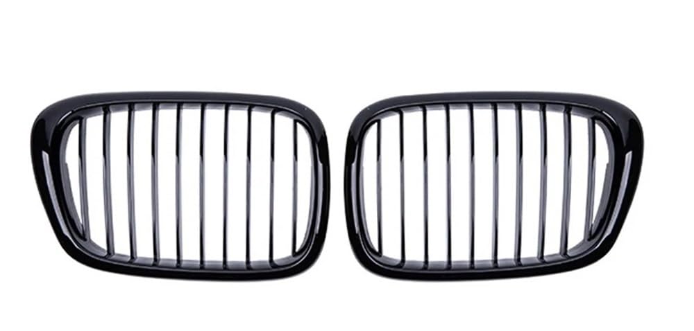 Auto Front Nieren Kühlergrill Auto Front Niere Stoßstange Haube Grille Für E39 Für 5 Serie 1999 2000 2001 2002 2003 Glanz Schwarz Auto Gitter von YQZGRD