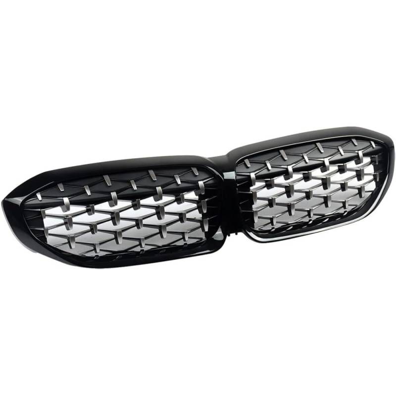 Auto Front Nieren Kühlergrill Auto-Frontgrill, Diamant-Frontstoßstangen-Grillschutz, kompatibel für 3er-Serie G20 Limousine G21 Kombi 2019–2020, 51138072085 von YQZGRD