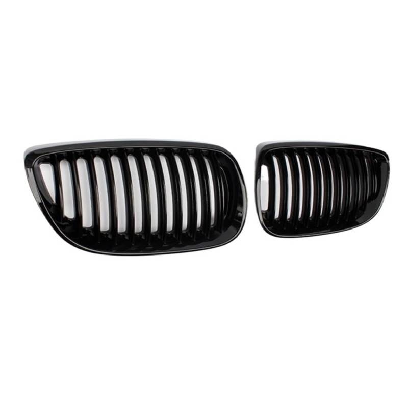 Auto Front Nieren Kühlergrill Auto-Frontgrill, glänzend schwarzer Grill für E92 E93 M3 3er-Serie 2006–2009, 2-türig, 316i, 320d, 320i, 323i, 325d, 325i, 330i von YQZGRD