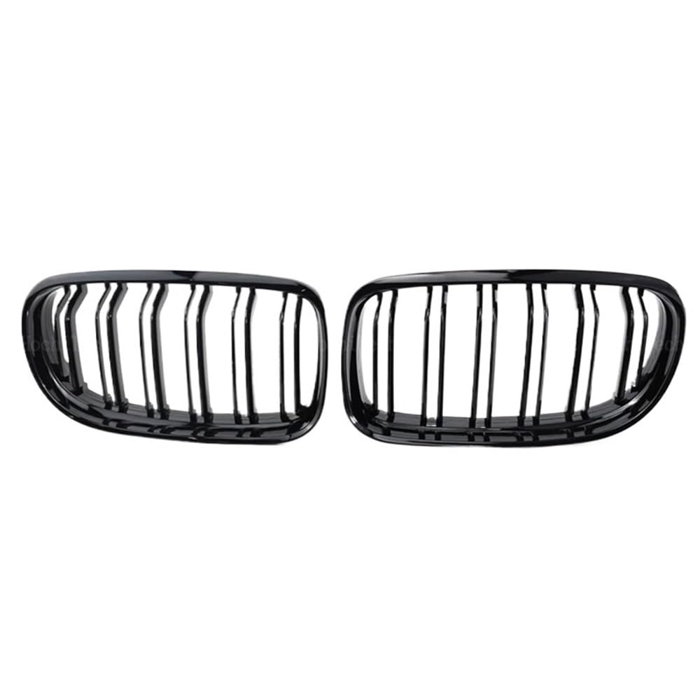 Auto Front Nieren Kühlergrill Auto-Frontnierengitter für E90 LCI 3-Series Sedan Wagon 2009–2012, doppelte Haubengrills, 2 Lamellen von YQZGRD