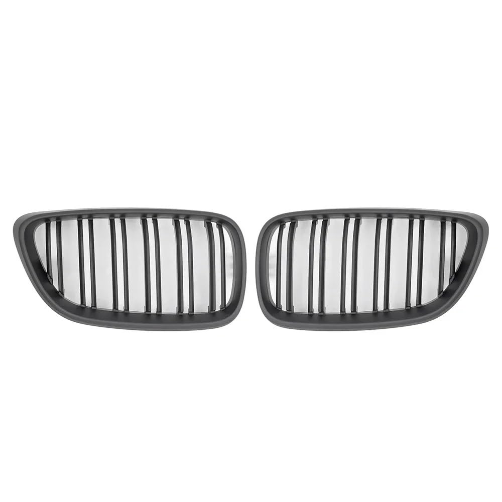 Auto Front Nieren Kühlergrill Auto-Frontnierengrill, glänzend schwarz, Dual-Line-Grills für 2er-Serie F22 F23 F87 M2 14–19, Kohlefaser-Zubehör von YQZGRD