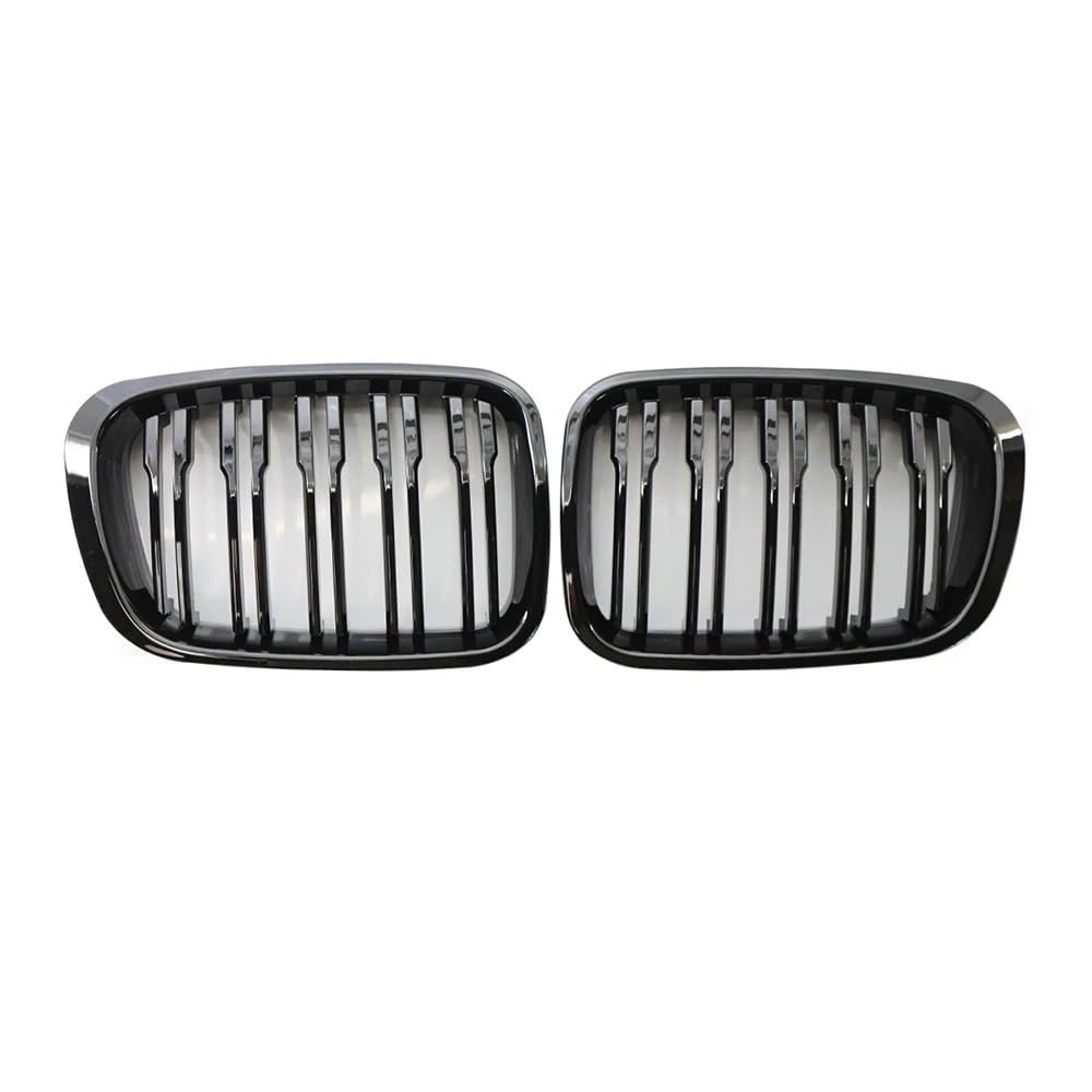 Auto Front Nieren Kühlergrill Auto-Frontstoßstange, Nierengrill, glänzend schwarz, für 3er-Serie E46 4-Türer 4D 4DR 1998–2001 von YQZGRD