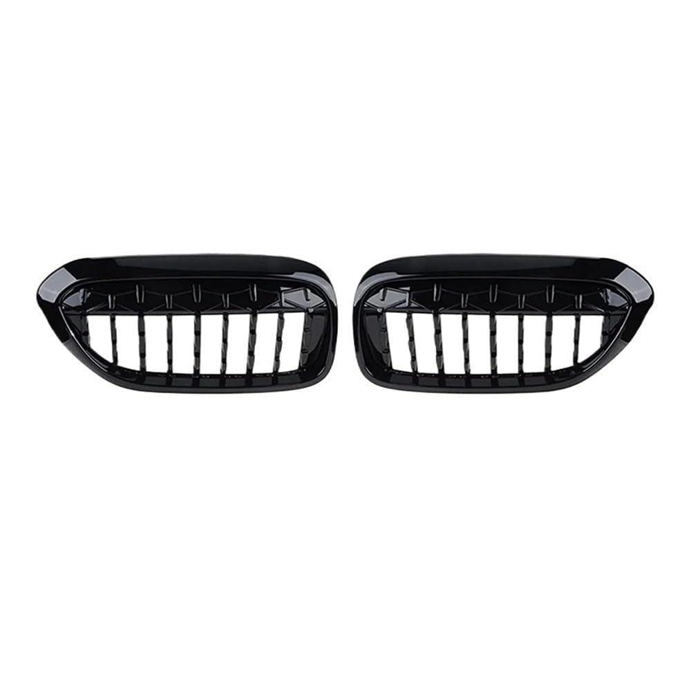 Auto Front Nieren Kühlergrill Auto Frontstoßstange Nierengitter Double Line Glanzschwarz für 5er G30 G38 2018-2020 Autozubehör von YQZGRD