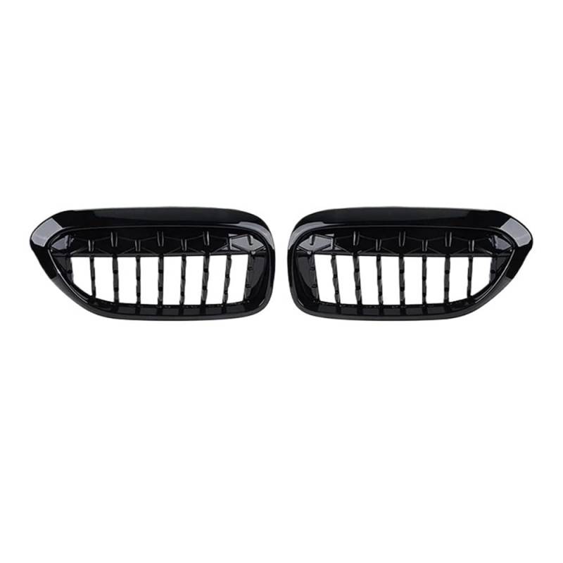 Auto Front Nieren Kühlergrill Auto Frontstoßstange Nierengitter Double Line Glanzschwarz für 5er G30 G38 2018-2020 Autozubehör von YQZGRD