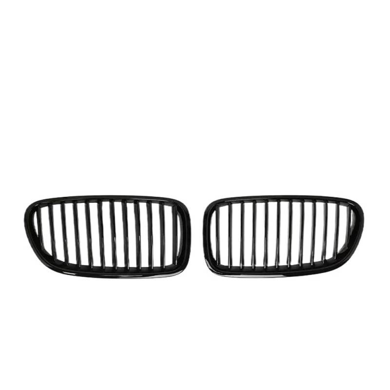 Auto Front Nieren Kühlergrill Auto-Frontstoßstangen-Nierengrill für 5er-Serie F10 F11 F18 2010–2017, Doppellinien-Glanzschwarz-Grill von YQZGRD