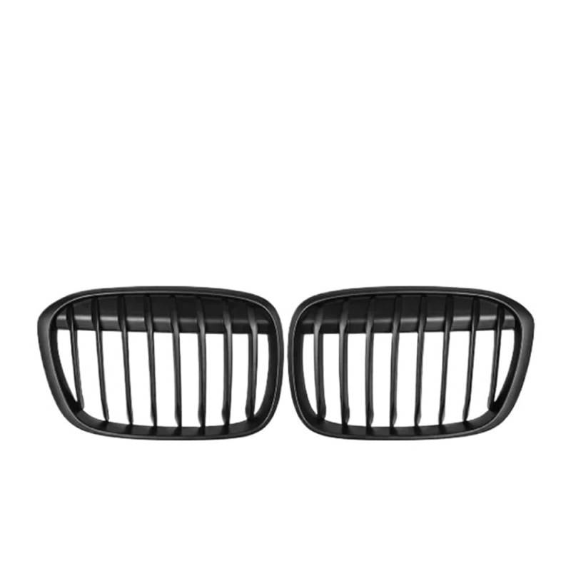 Auto Front Nieren Kühlergrill Auto-Frontstoßstangengitter, glänzend schwarz, für X1 F48 F49 2017–2018, XDrive-Grills, Zubehör im Carbon-Stil von YQZGRD