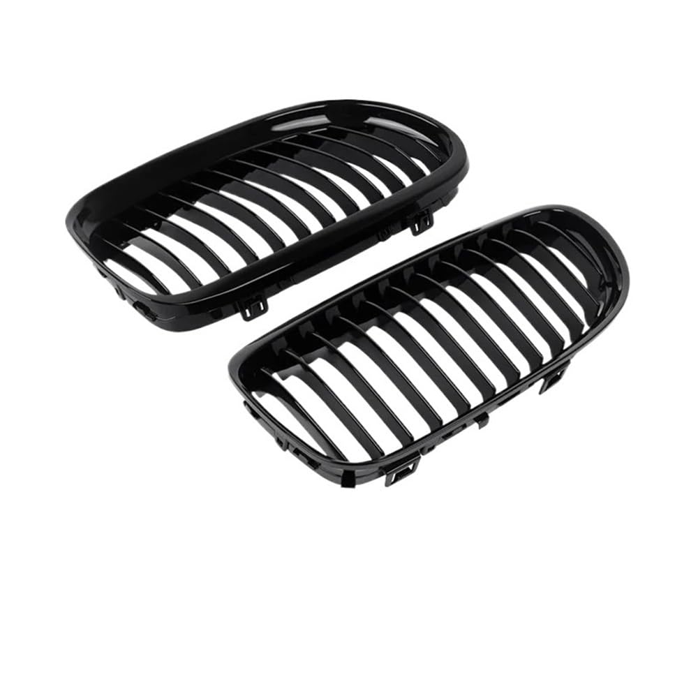 Auto Front Nieren Kühlergrill Auto-Frontstoßstangengrill für 3er-Serie E90 E91 2005–2012, glänzendes Schwarz. Kindly Double Line Grill-Zubehör von YQZGRD