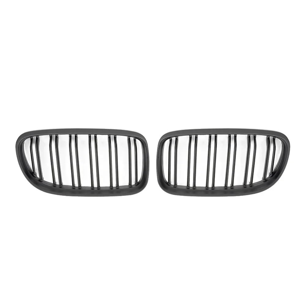 Auto Front Nieren Kühlergrill Auto-Kühlergrill, Frontstoßstangengrill, Doppellamellen, glänzendes Schwarz, Auto-Styling, für 3er-Serie E90 E91 2009 2010 2011 2012 von YQZGRD