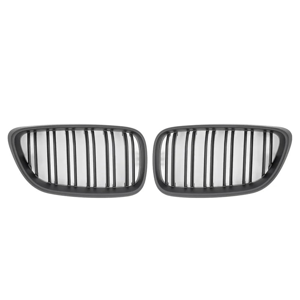 Auto Front Nieren Kühlergrill Carbon Fiber Dual Lamellen Fronthaube Nierengitter Grill kompatibel für F22 F23 M2 2014 225i 218i 220i 2015–2018 von YQZGRD