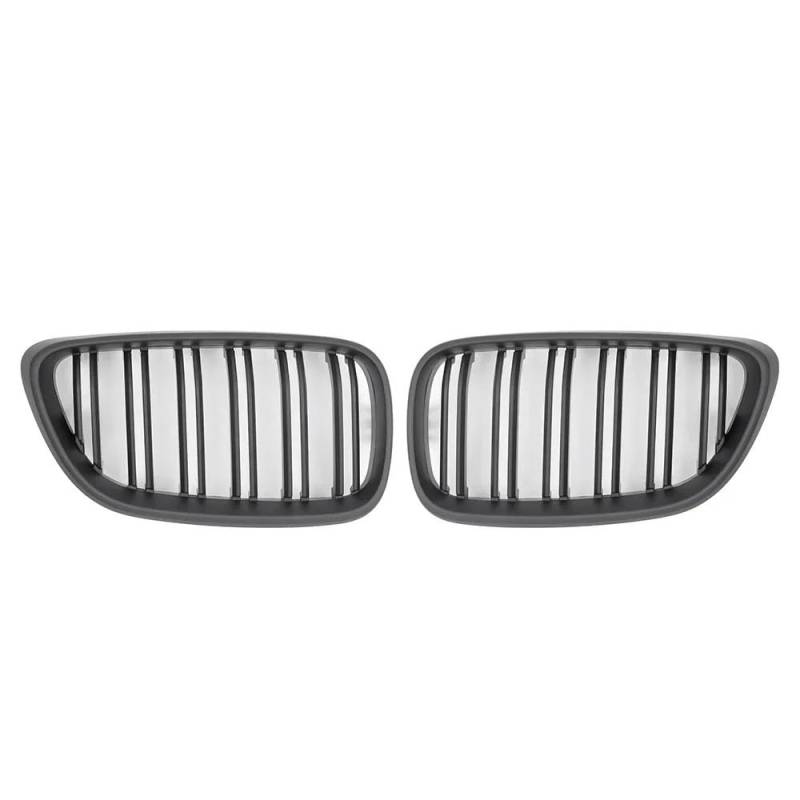 Auto Front Nieren Kühlergrill Carbon Fiber Dual Lamellen Fronthaube Nierengitter Grill kompatibel für F22 F23 M2 2014 225i 218i 220i 2015–2018 von YQZGRD