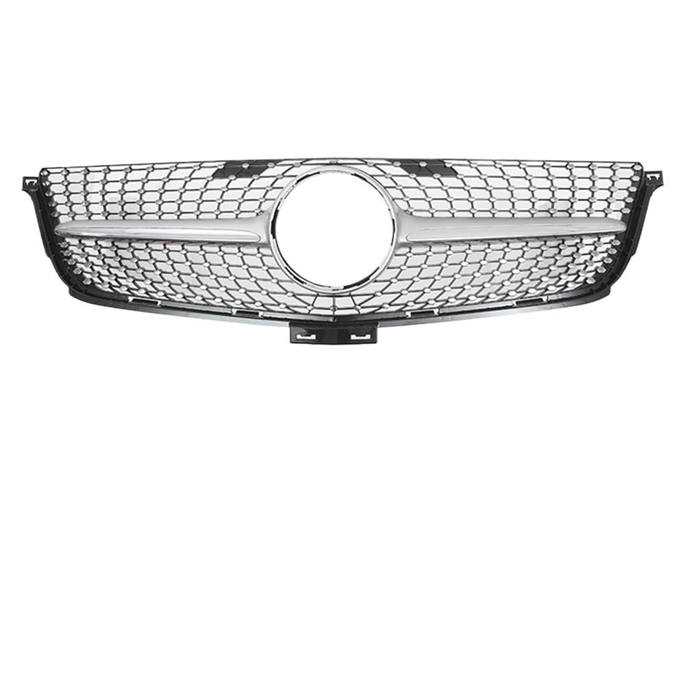 Auto Front Nieren Kühlergrill Chrom-Silber-Diamanten-Stil vorne vorne für Benz ML-Klasse W166 2012–2015 ML350 ML550 von YQZGRD