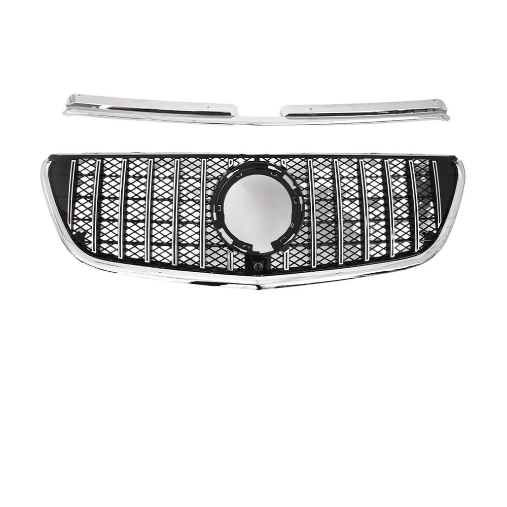 Auto Front Nieren Kühlergrill Diamant GTR GT Stil Front Kühlergrill Einlass Grill Für Benz Für Vito W447 2015-2023 Tuning Zubehör mittlere Mesh Grid von YQZGRD