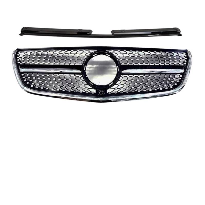 Auto Front Nieren Kühlergrill Diamant Stil Frontgrill Stoßstange Grill Facelift Für Benz Für Vito V W447 V250 V300 V260 Modifizierte Body Kit 2015-2022 von YQZGRD