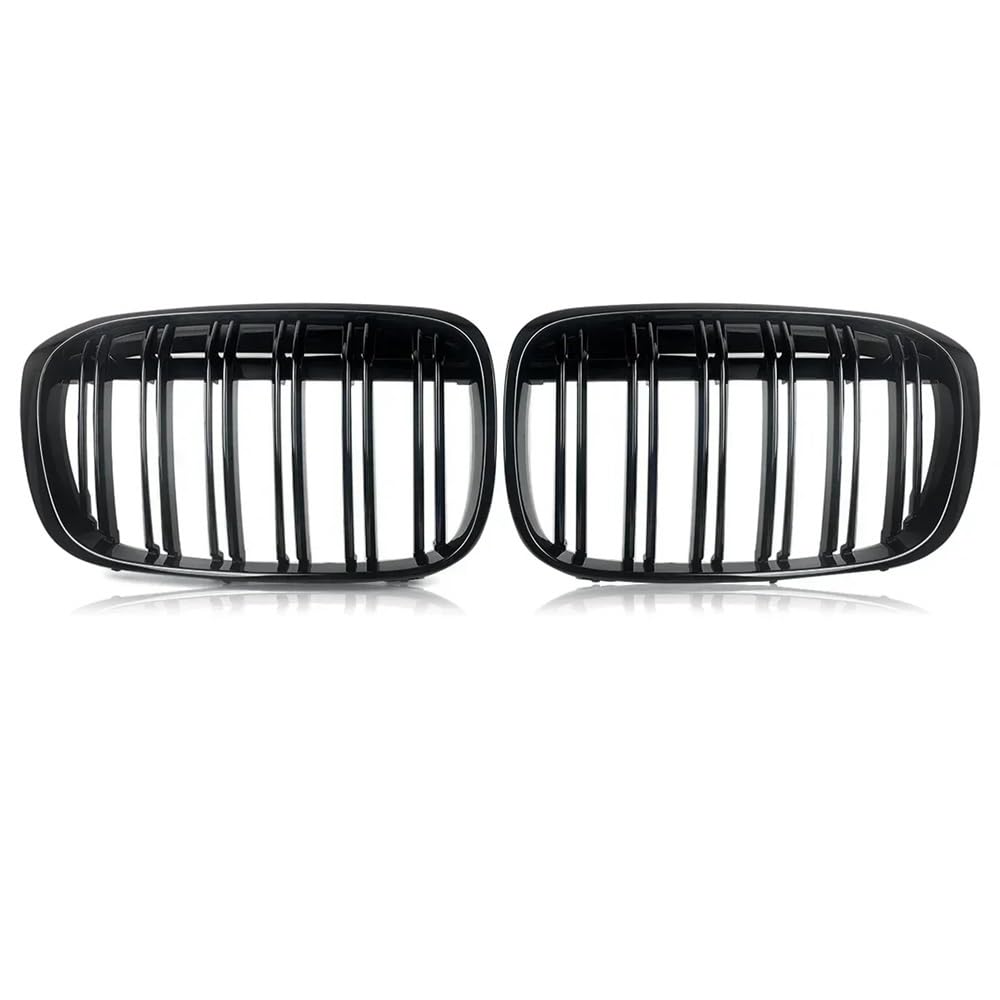 Auto Front Nieren Kühlergrill Front-Nierenhauben-Grill für X1-Serie F49 F48 2016–2019, glänzend schwarz, Autozubehör, Frontgitter von YQZGRD