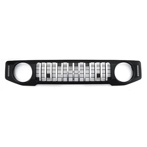 Auto Front Nieren Kühlergrill Frontgrill Mit Lampen Für Jimny JB64 JB74W 2019 2020 Auto Nierengitter Mesh Schwarz Grille Abdeckung Zubehör von YQZGRD