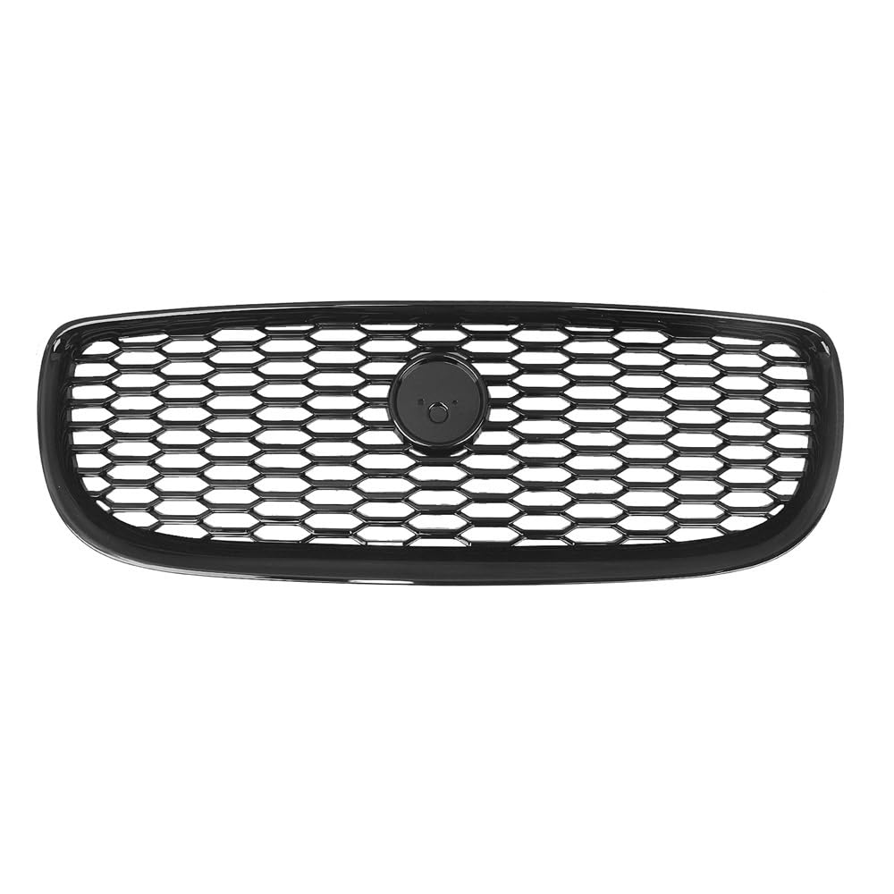 Auto Front Nieren Kühlergrill Frontgrill für XE 2015 2016 2017 2018, Carbonfaser-Look/Glanz/Mattschwarz, Auto-Oberstoßstange, Haube, Netzgitter von YQZGRD