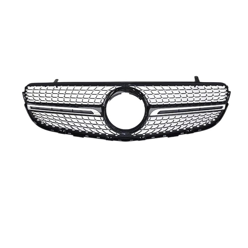 Auto Front Nieren Kühlergrill Frontgrill im Panamericana GT-Stil für Benz GLC SUV Coupe X253 C253 2015–2019, Schwarz, Silber, Vorfacelift, Sport, AMG von YQZGRD