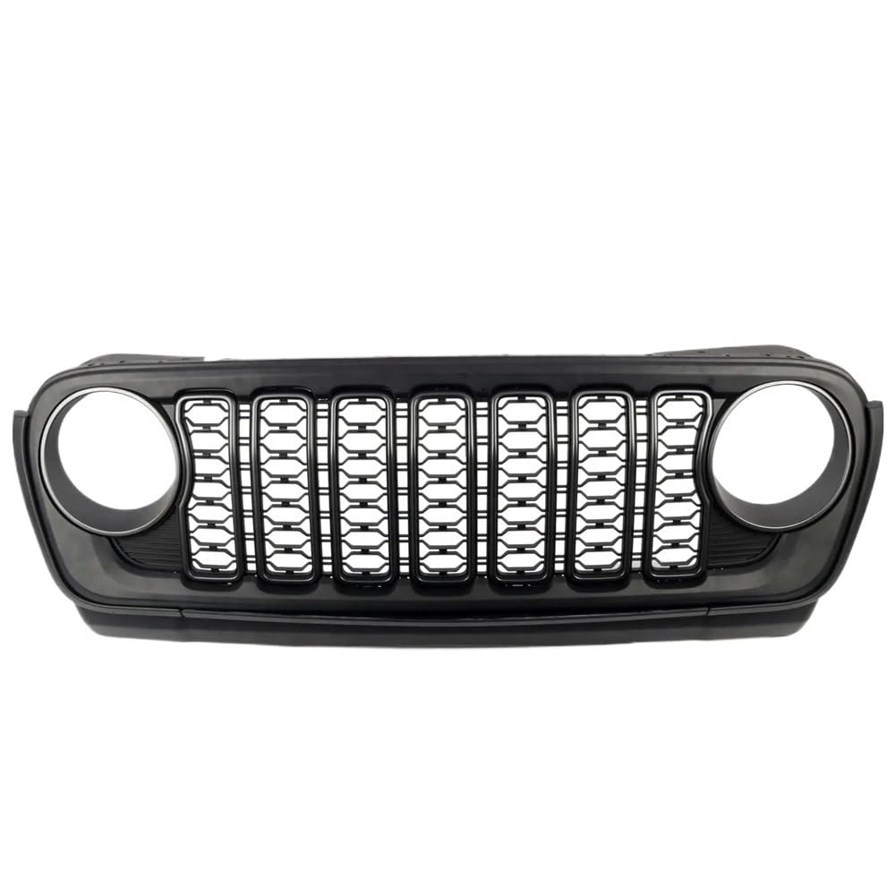 Auto Front Nieren Kühlergrill Frontgrillgitter Grillschutz für Wrangler JL 2018–2024 Gladiator Blackout kein Kameraloch von YQZGRD