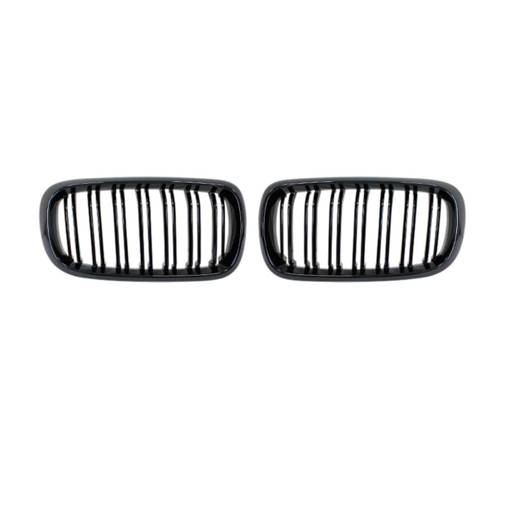 Auto Front Nieren Kühlergrill Fronthaube Nierengitter Stoßstange Schwarz Dual Grill Ersatzteil Autozubehör Passend für F15 X5 F16 X6 2014–2017 von YQZGRD