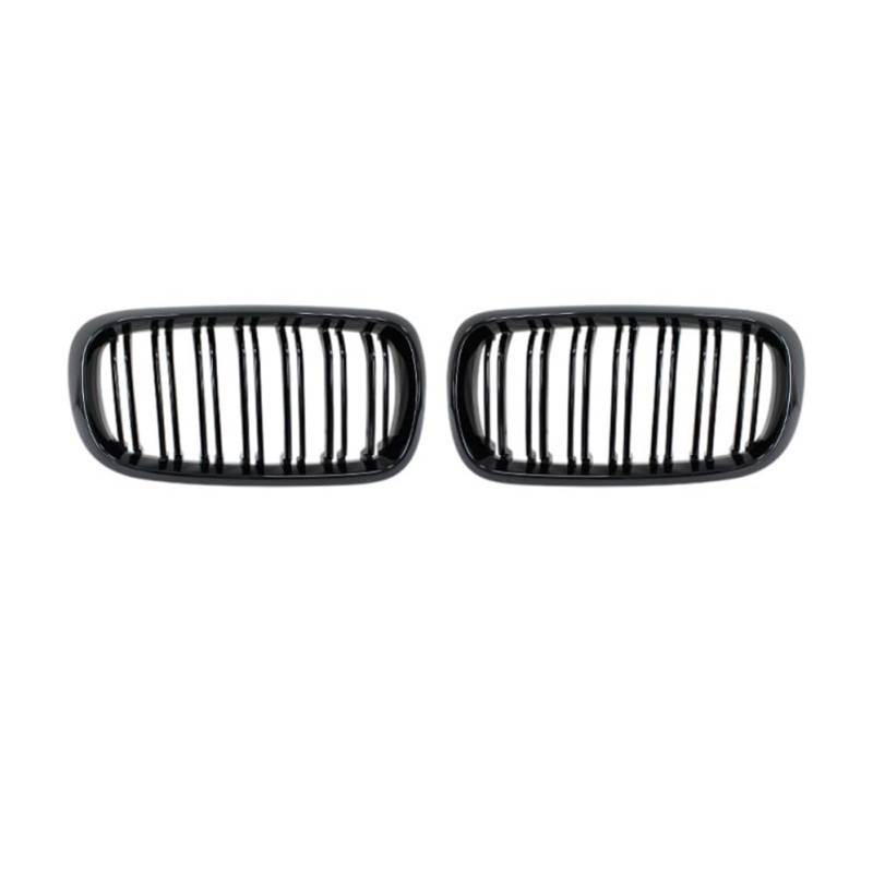 Auto Front Nieren Kühlergrill Fronthaube Nierengitter Stoßstange Schwarz Dual Grill Ersatzteil Autozubehör Passend für F15 X5 F16 X6 2014–2017 von YQZGRD