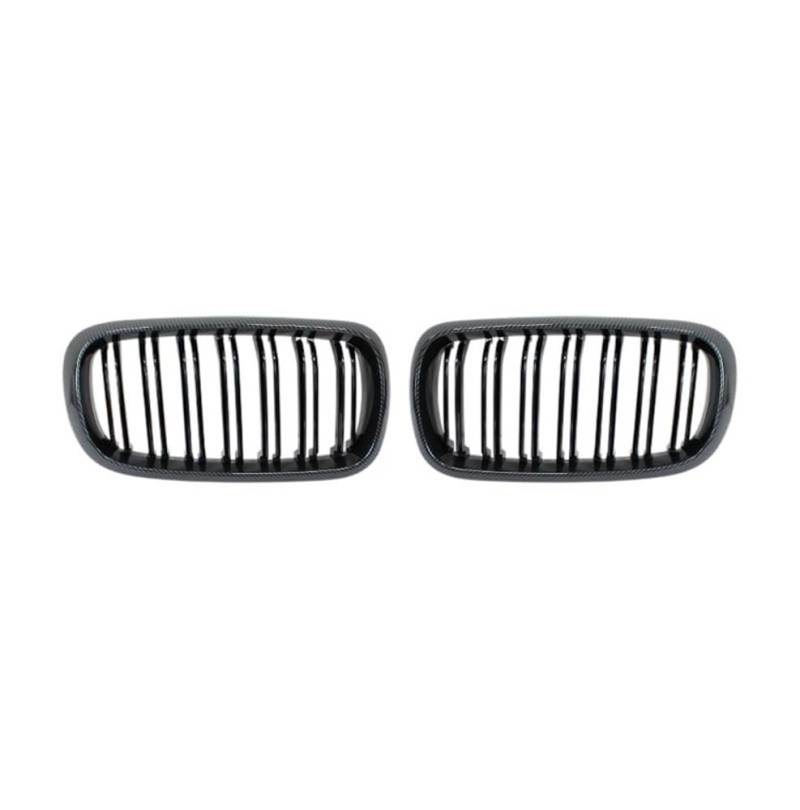 Auto Front Nieren Kühlergrill Fronthaube Nierengitter Stoßstange Schwarz Dual Grill Ersatzteil Autozubehör Passend für F15 X5 F16 X6 2014–2017 von YQZGRD