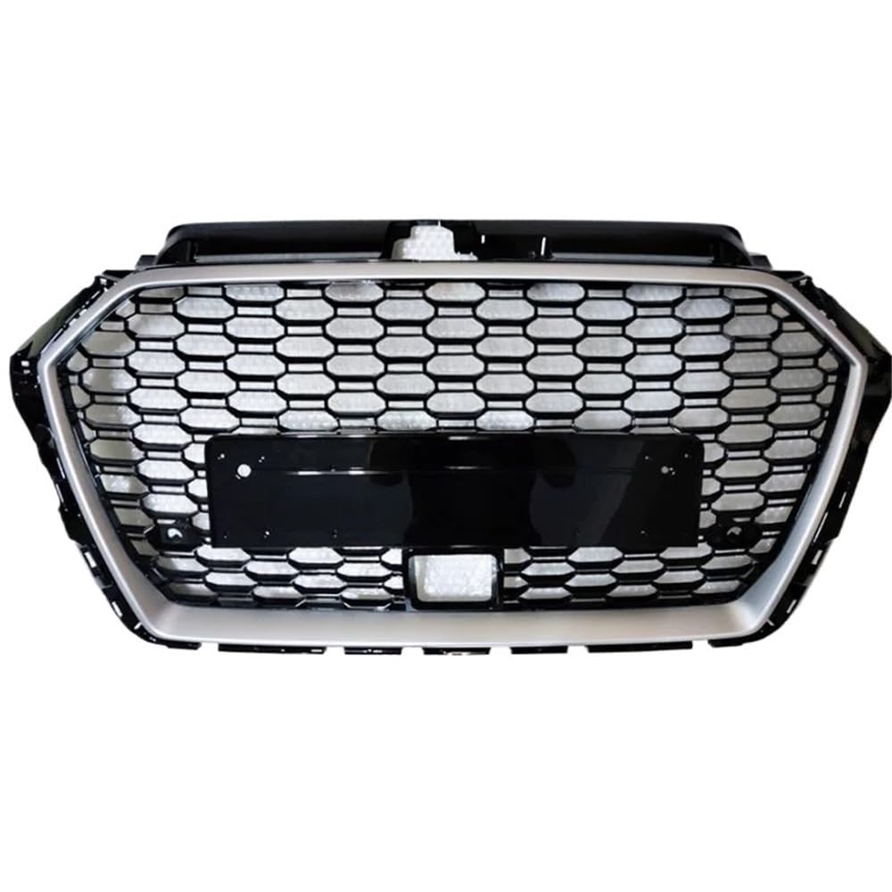 Auto Front Nieren Kühlergrill Fronthaubengrill, Auto-Frontstoßstangengrill, Mittelgrill für RS3-Grill mit Acc für A3/S3 8V.5 2017–2020 von YQZGRD