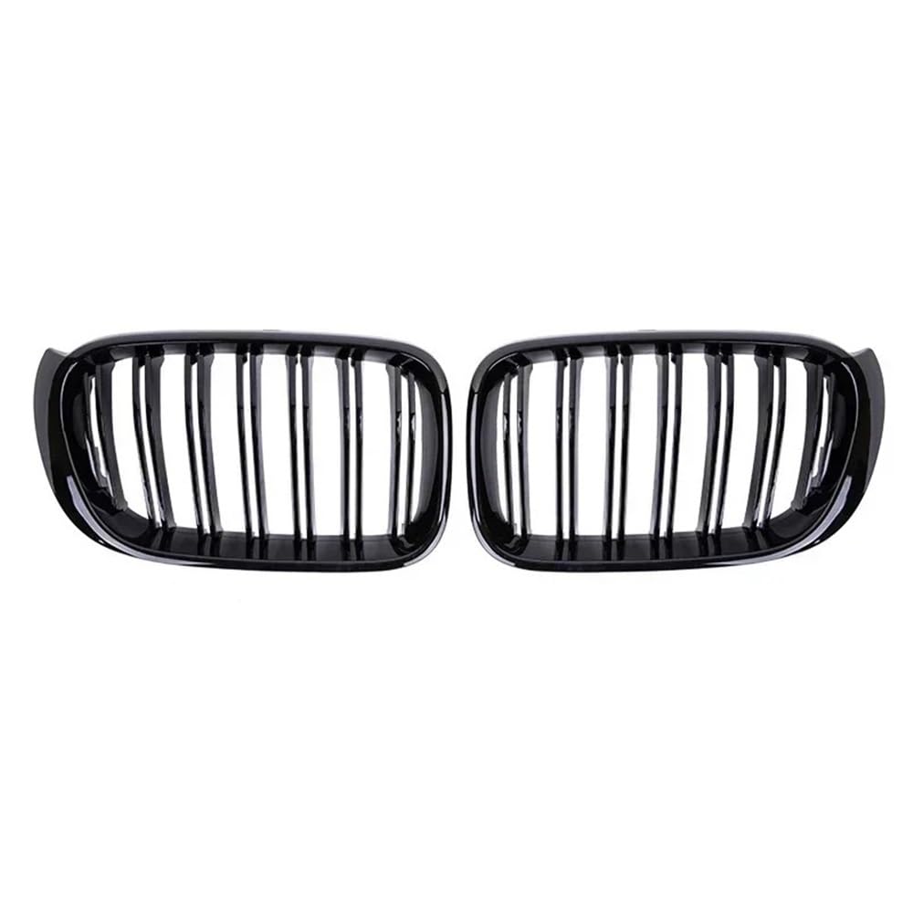 Auto Front Nieren Kühlergrill Frontnieren-Doppellinien-Grill, Ersatzgitter, Auto-Grill-Zubehör für X3 X4 F25 F26 2014–2017 von YQZGRD