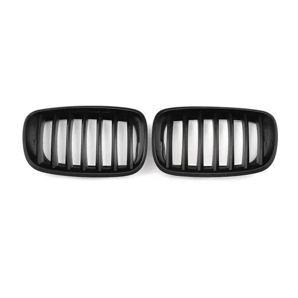 Auto Front Nieren Kühlergrill Frontnierengitter, Entlüftungspaar, für X5, X6, E70, E71 2007–2013, mattschwarzer Grill, EIN Paar Frontgitter, Autozubehör von YQZGRD