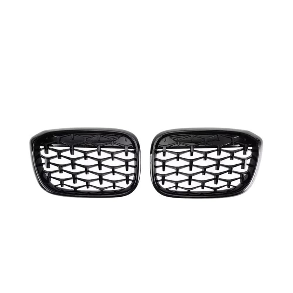 Auto Front Nieren Kühlergrill Frontnierengrills, Ersatzgrill, Auto-Frontstoßstangengrill für X3 G01 X4 G02 2017–2021, Diamantgrills im Meteor-Stil von YQZGRD