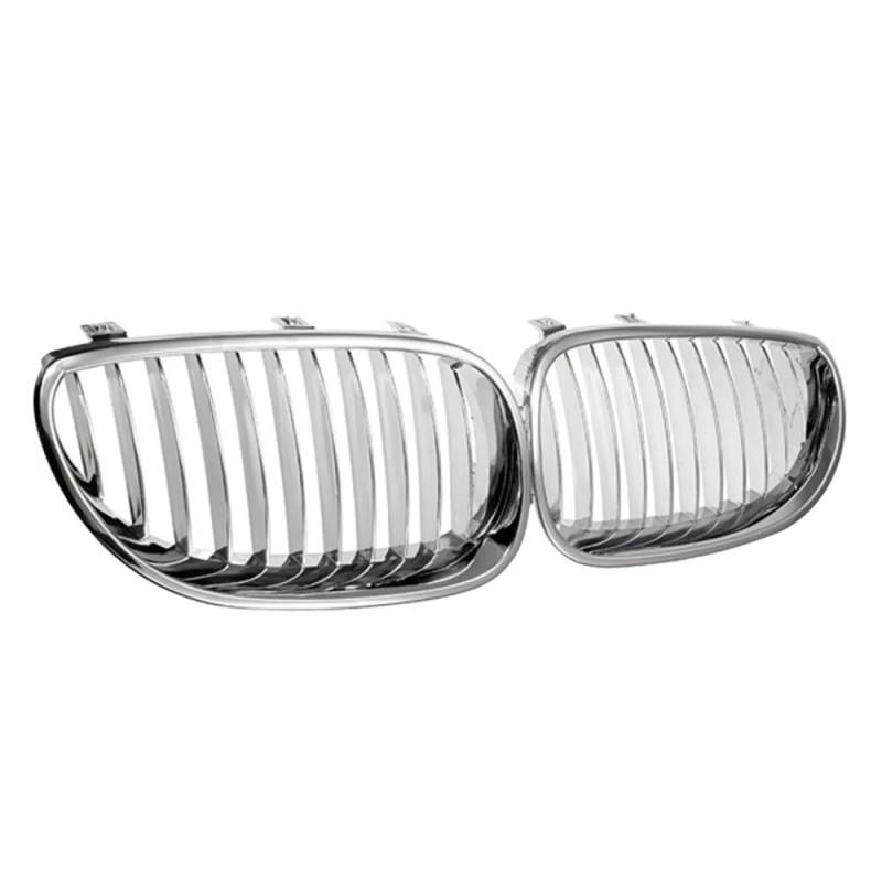 Auto Front Nieren Kühlergrill Frontstoßstange, Chrom, Sport, breiter Nierengrill, für E60 E61 5er M5 2003–2009, 51137065701 von YQZGRD