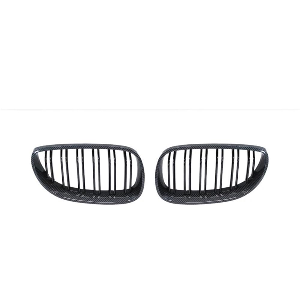 Auto Front Nieren Kühlergrill Frontstoßstange Nierengitter Grill Haube Mesh Double Line für E60 M5 E61 520i 545i 550i 535i 2003–2010 5er Refit Body Kit von YQZGRD