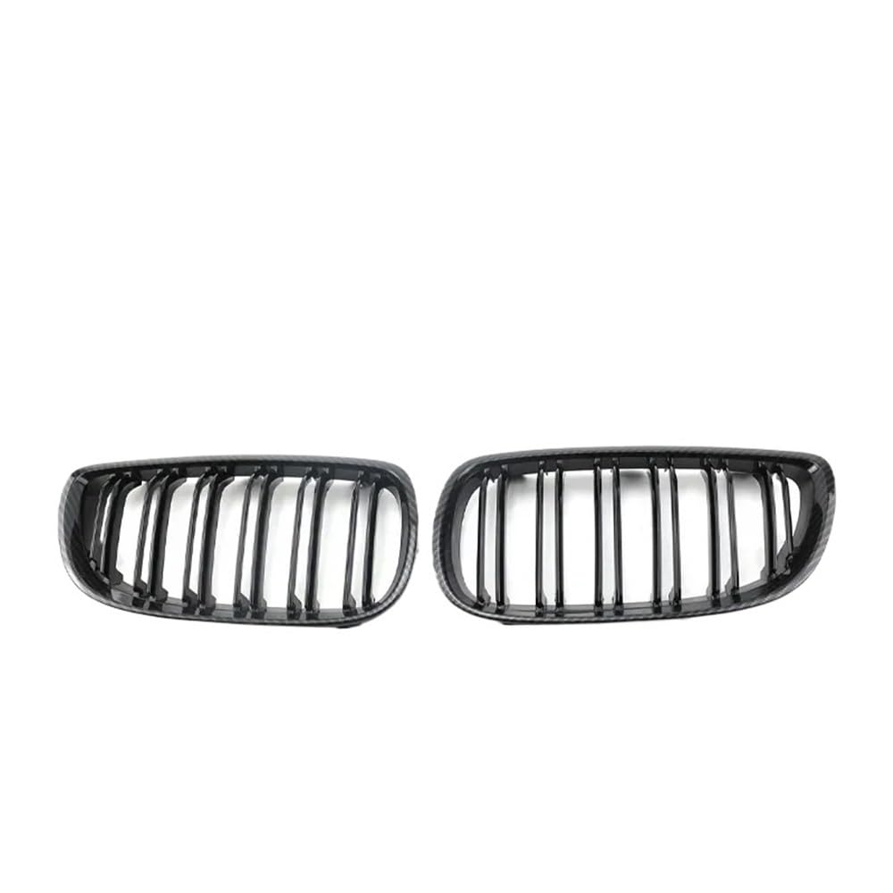 Auto Front Nieren Kühlergrill Frontstoßstangen-Nierengrill für E92 E93 M3 2006–2009, glänzend schwarz, Dual-Line-Grill, Auto-Styling-Ersatzteil von YQZGRD