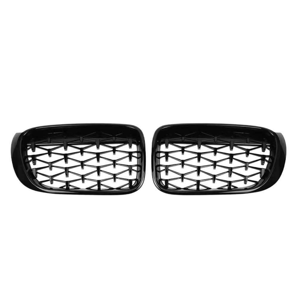 Auto Front Nieren Kühlergrill Frontstoßstangengitter im Chrom-Diamanten-Stil für X3 F25 X4 F26 2014–2018, Karbonfaser-Look, Doppellinien-Stil von YQZGRD